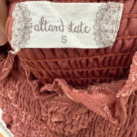 Rust Smocked Dress - Picture 3 of 4